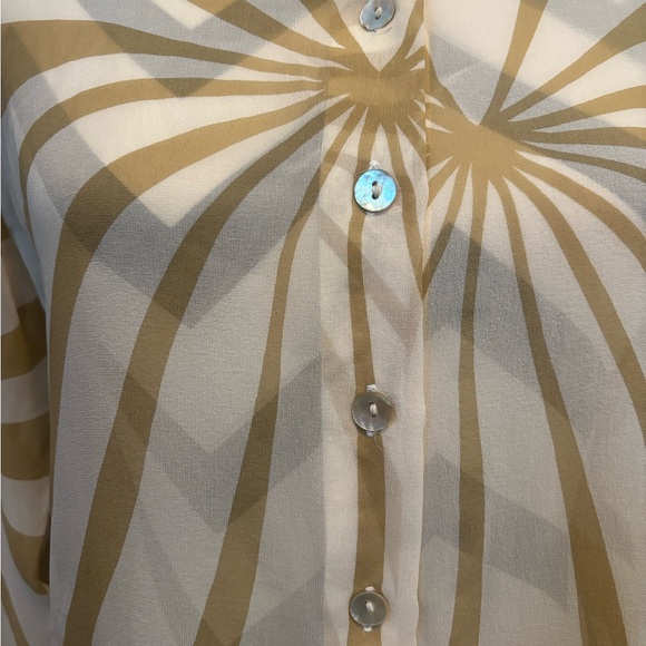 Vintage nwt Paolo Santini chiffon silk retro boho blouse - Picture 3 of 6